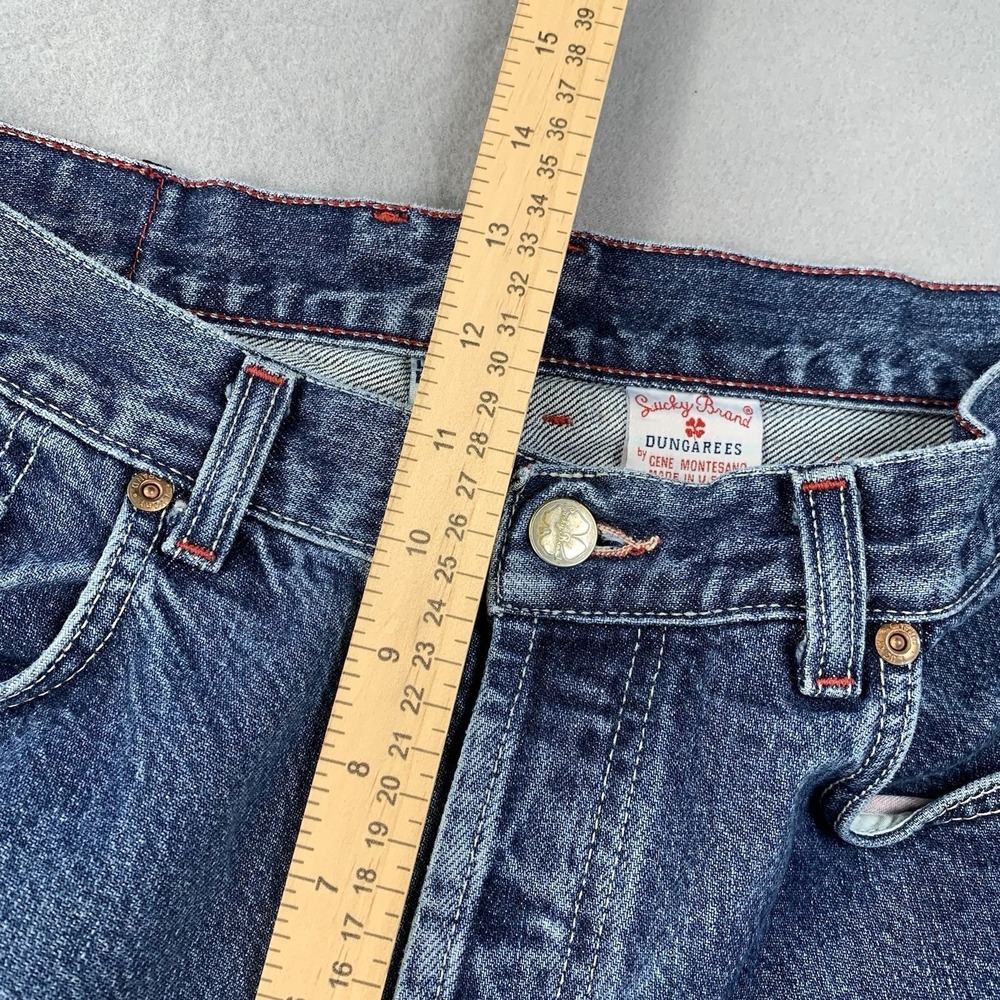 Lucky Brand Jeans Women 14/32 Blue Low Rise Bootleg Button Fly 159 Made in USA - Picture 3 of 10